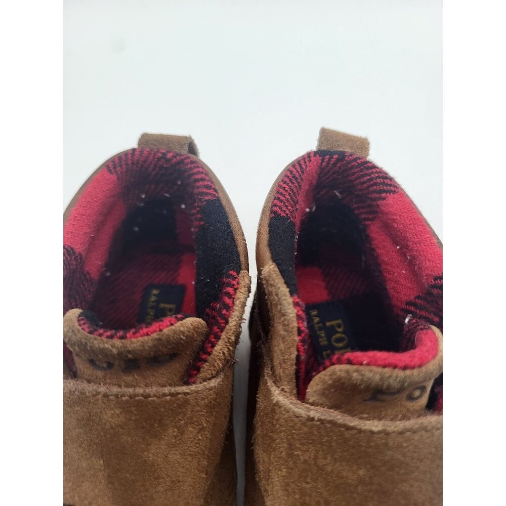 Polo Ralph Lauren Toddler Boys SZ 7 Camdyn Brown Suede High-Top EZ Sneakers - Picture 6 of 11